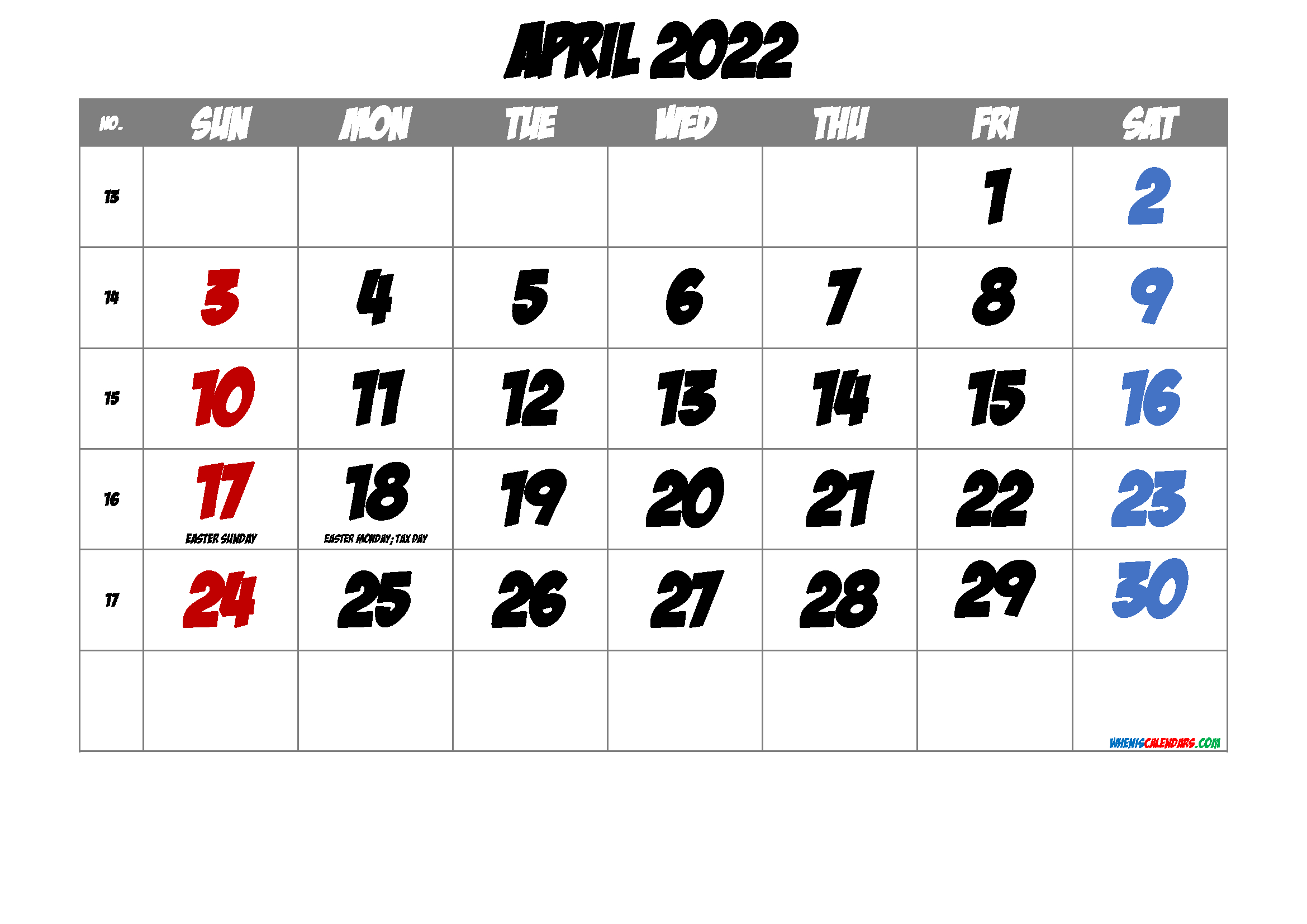 Collect April 4 2022 Calendar