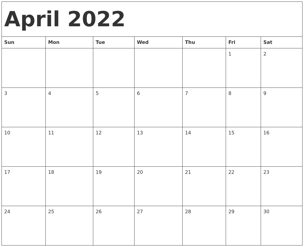 Collect Calendar 2022 April Malaysia