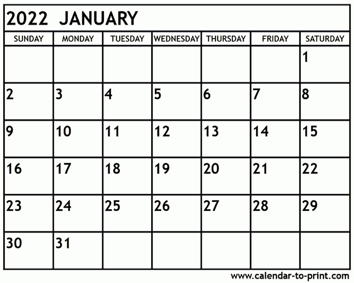 Collect Calendar 2022 Jan Feb March