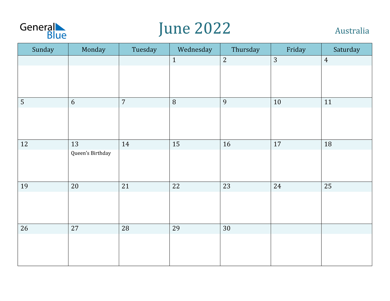Collect Calendar 2022 June Month