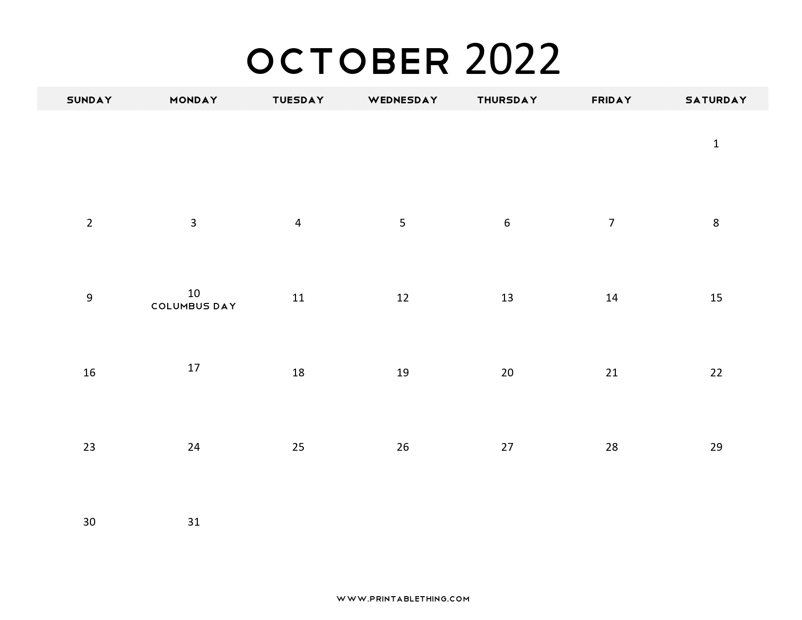 Collect Calendar 2022 October November