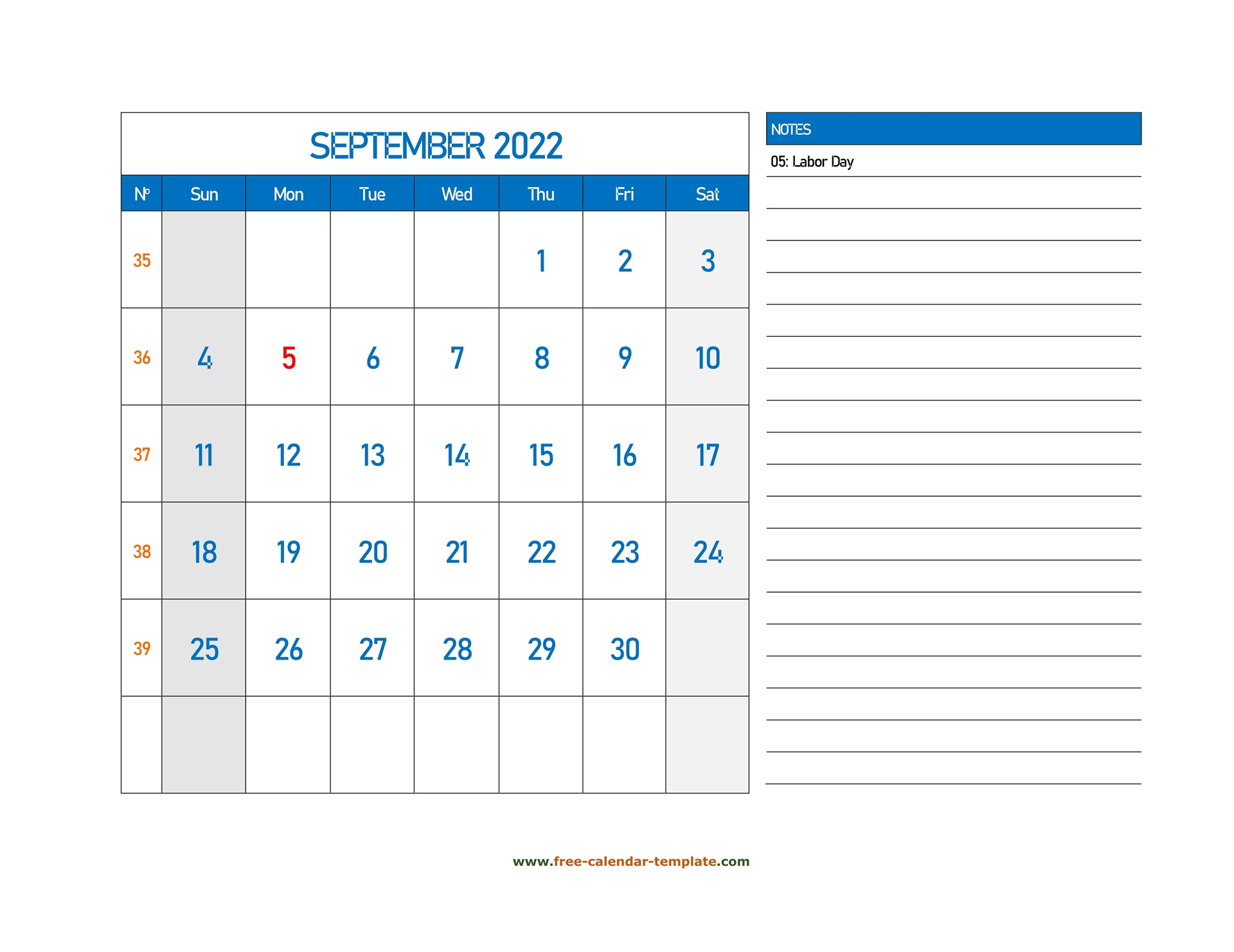 Collect Calendar 2022 Sept