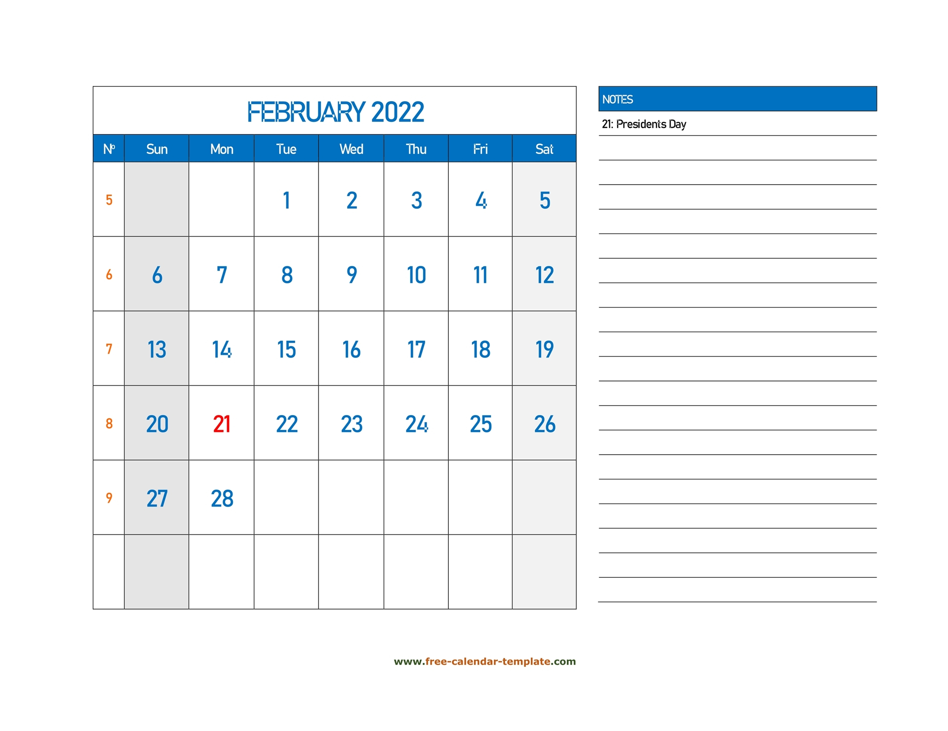 Collect Calendar February 22 2022