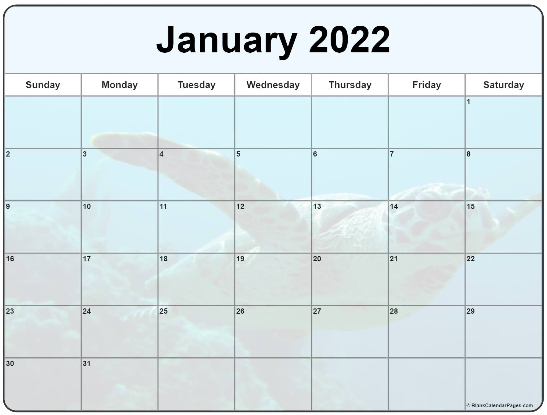 Collect Calendar For January 2022 Printable