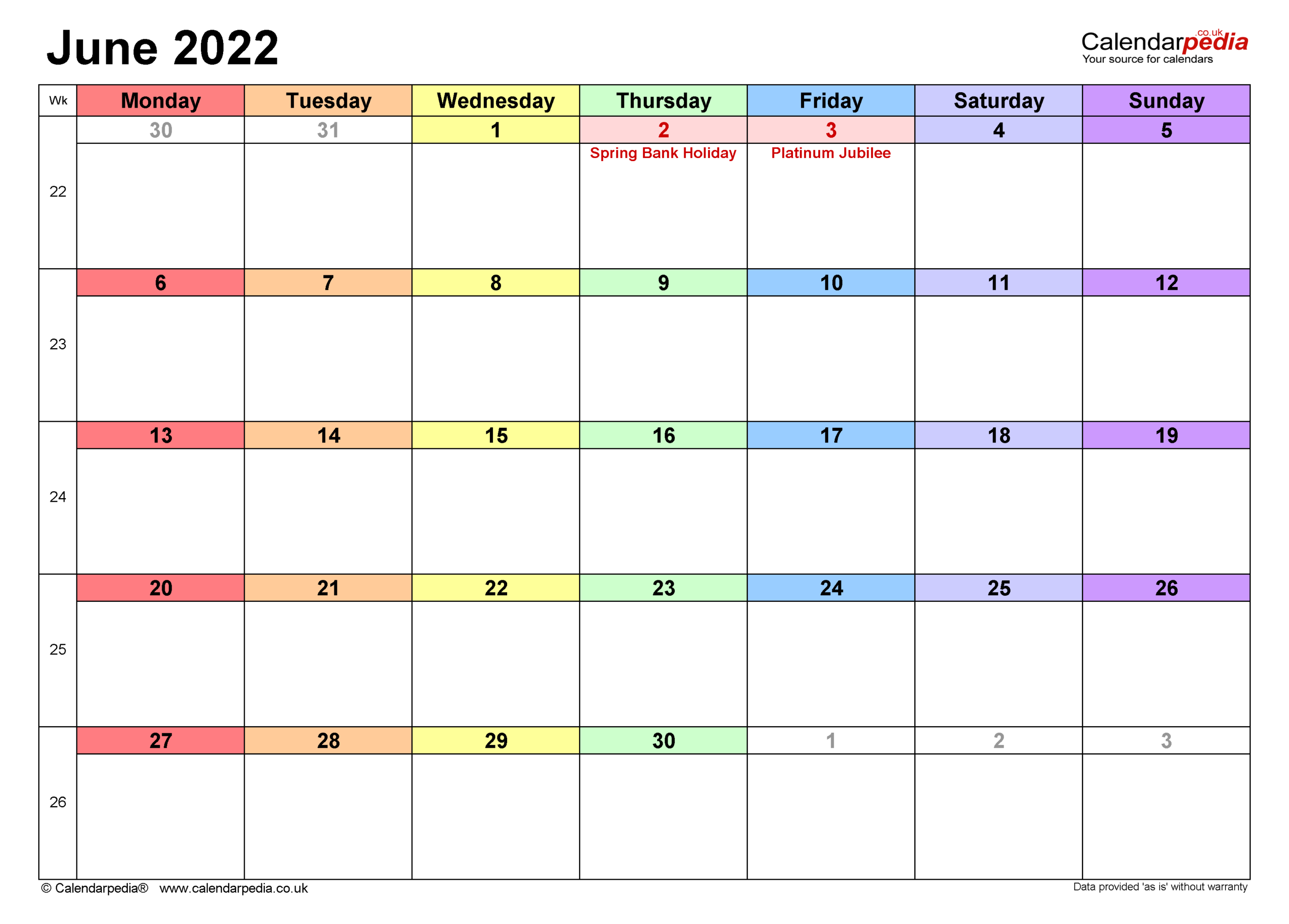 Collect Calendar For June And July 2022