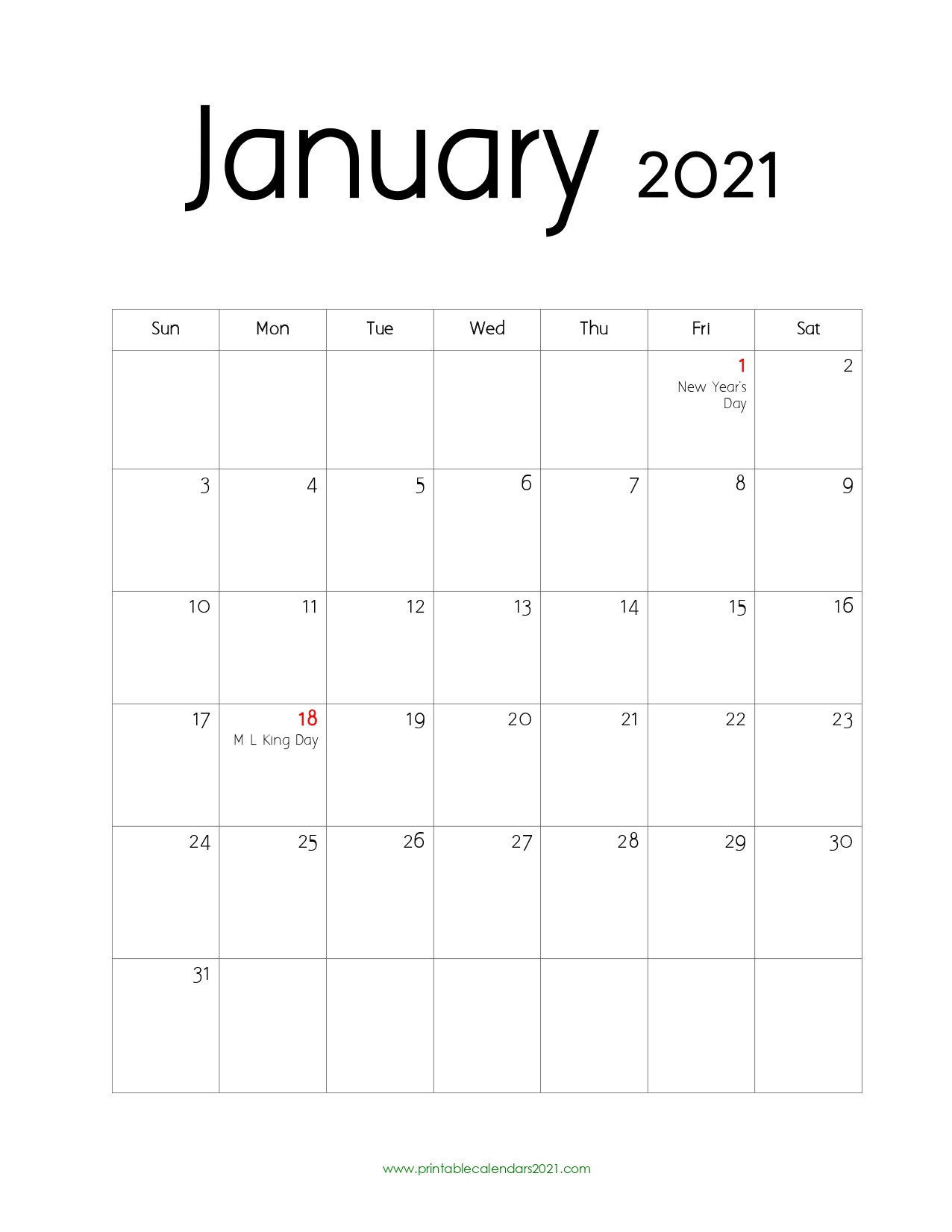 Collect Calendar January 2022 Printable Wiki