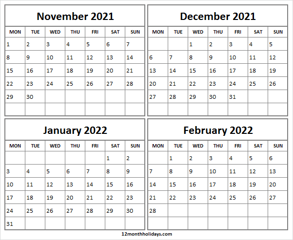 Collect Calendar November 2021 To June 2022