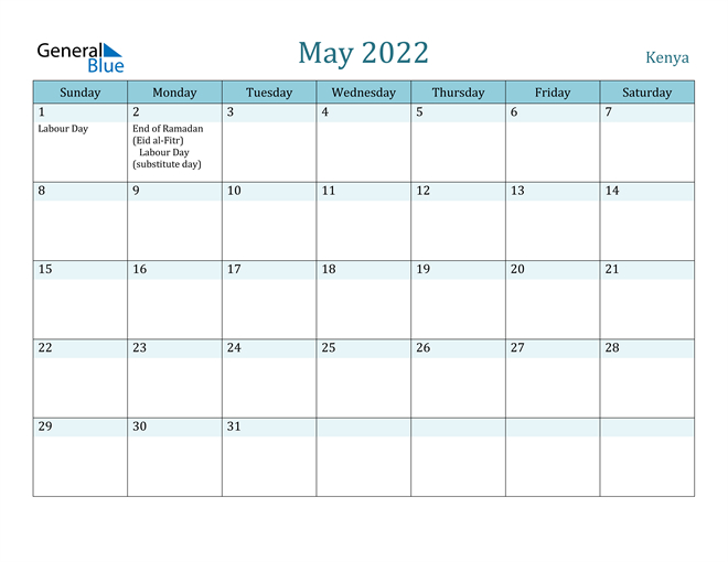Collect Calendar Page For May 2022