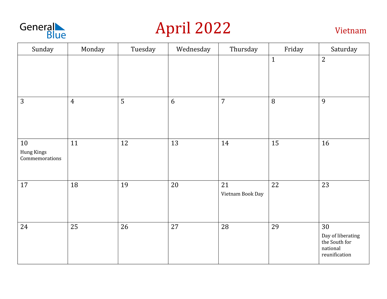 Collect Calendar Page Of April 2022