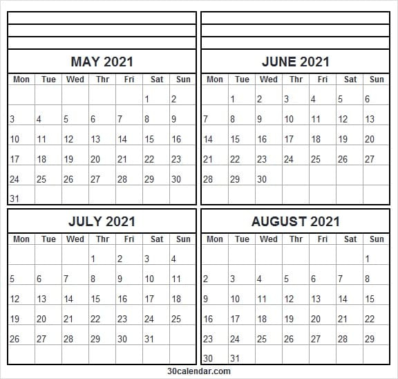 Collect Calendar Sept 2021 To April 2022
