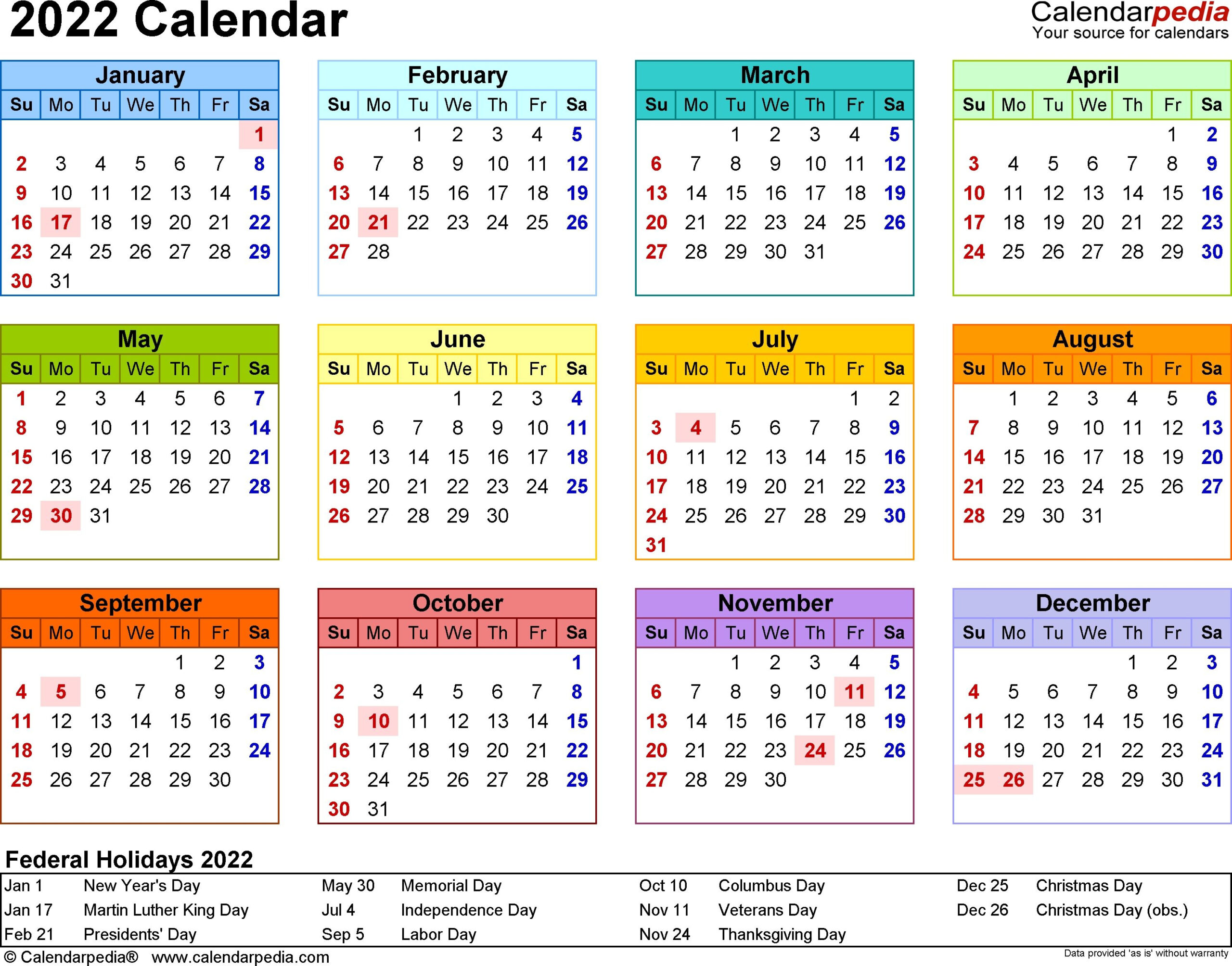 Collect Congressional Calendar January 2022