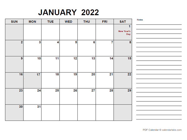 Collect February 2022 Calendar Canada