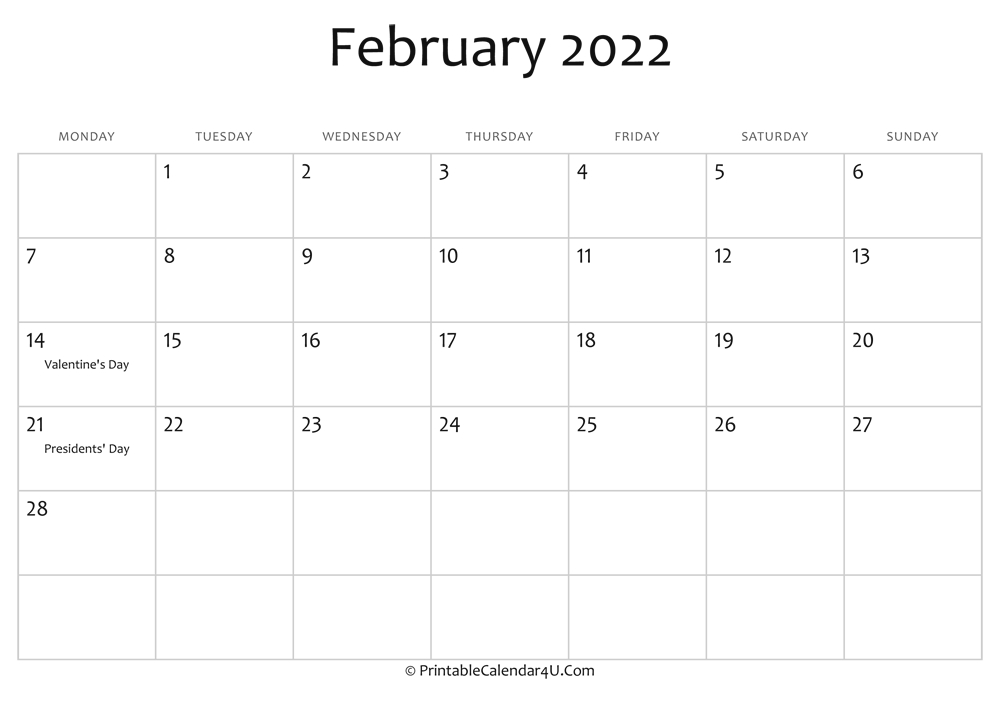 Collect February 2022 Calendar In Kannada