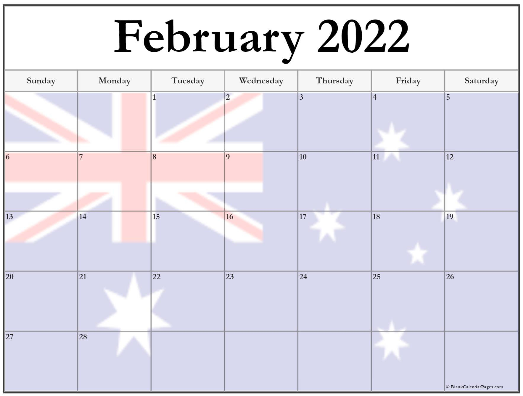 Collect February 2022 Calendar Printable Cute