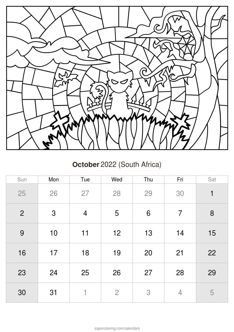 Collect February 2022 Calendar South Africa