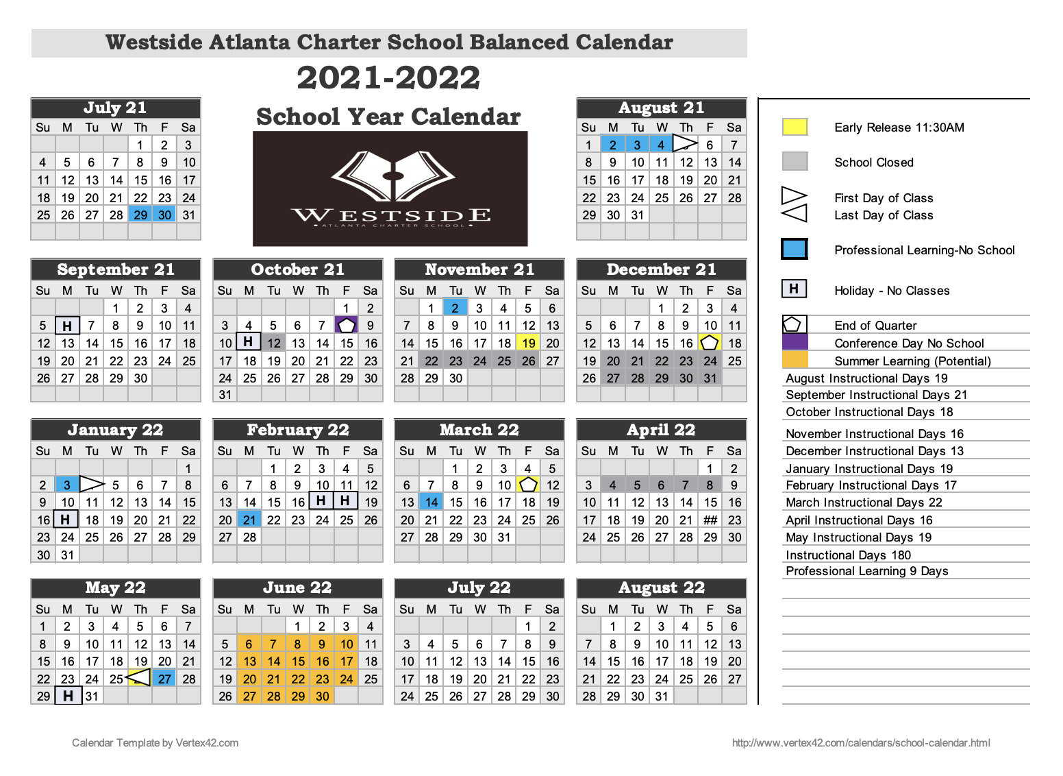 Collect February 2022 School Calendar