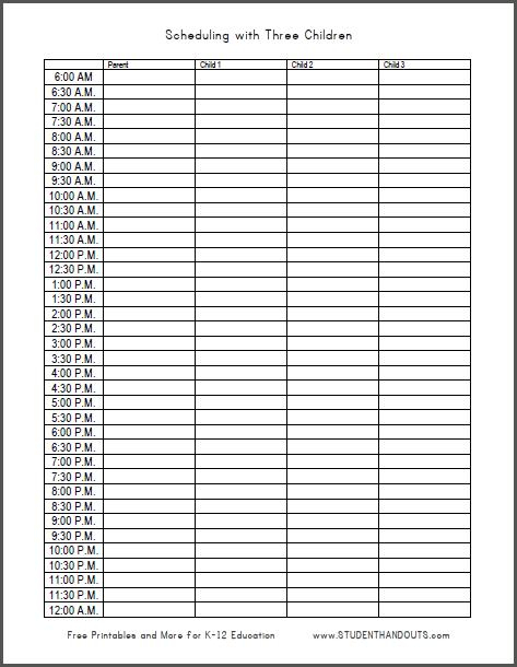 Collect Hourly Mom - Fri Blank Chart To Print