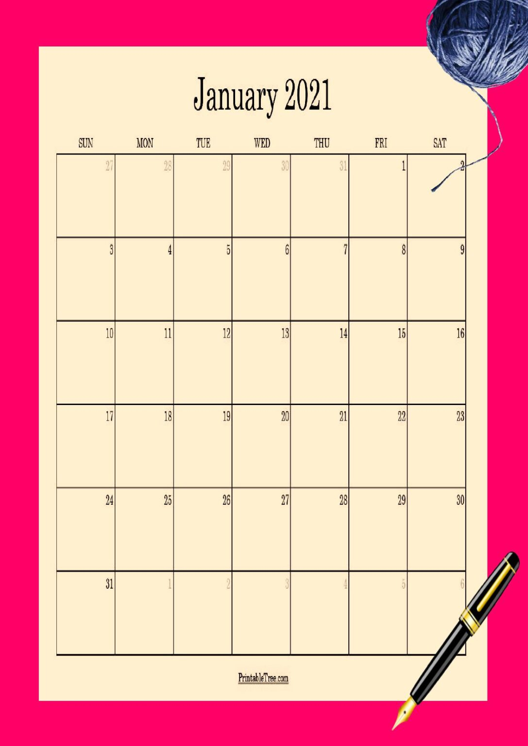 Collect January 1 2022 Calendar