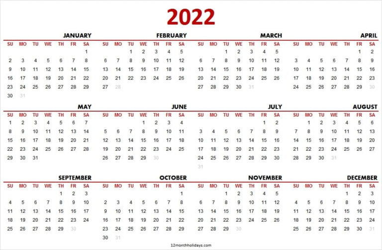 Collect January 2022 Calendar 365