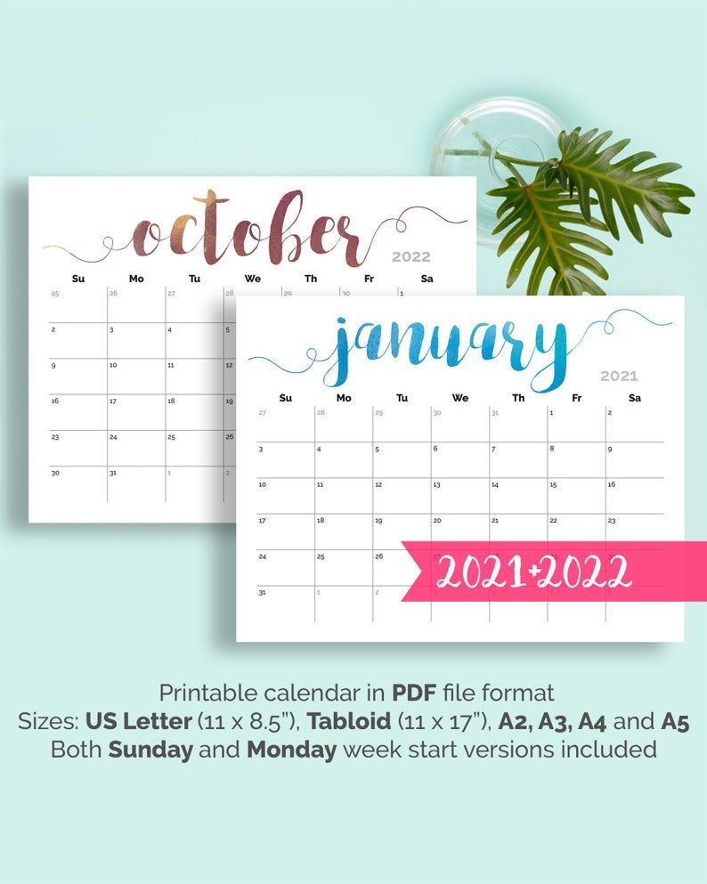 Collect January 2022 Calendar Etsy
