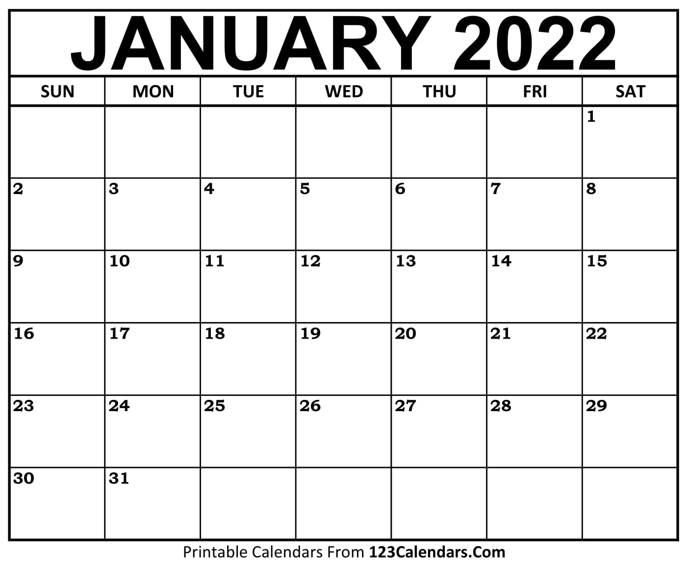 Collect January Calendar 2022 Cute