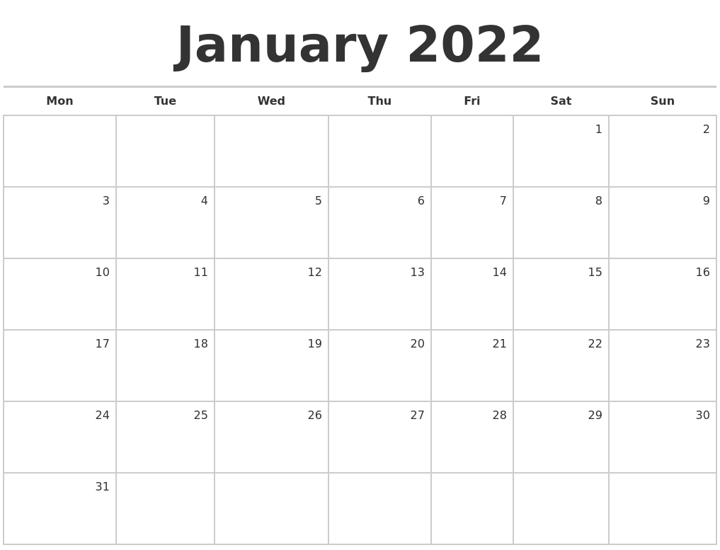 Collect Jewish Calendar January 2022