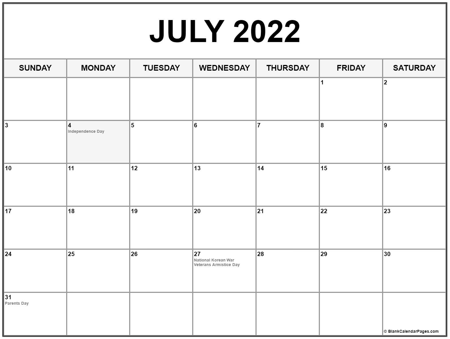 Collect July 16 2022 Calendar