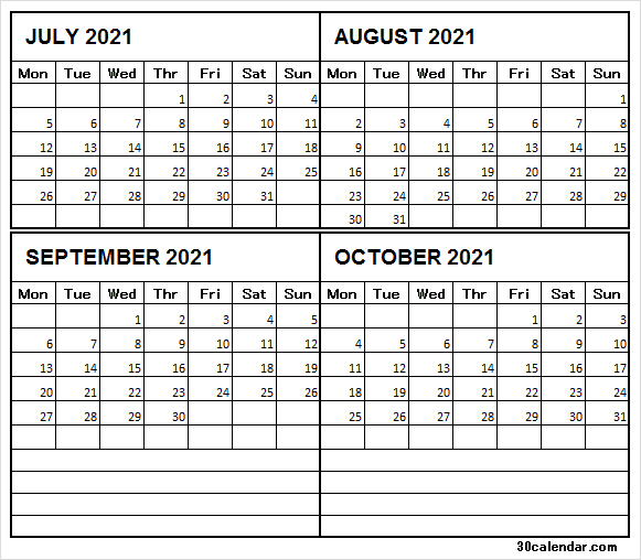 Collect July 30 2022 Calendar