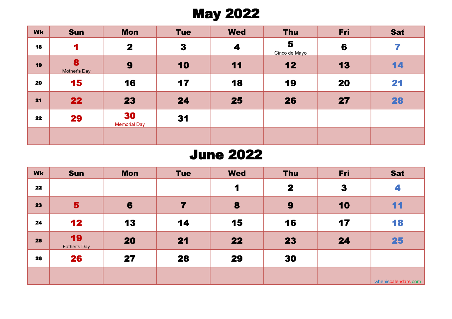 Collect June 17 2022 Calendar