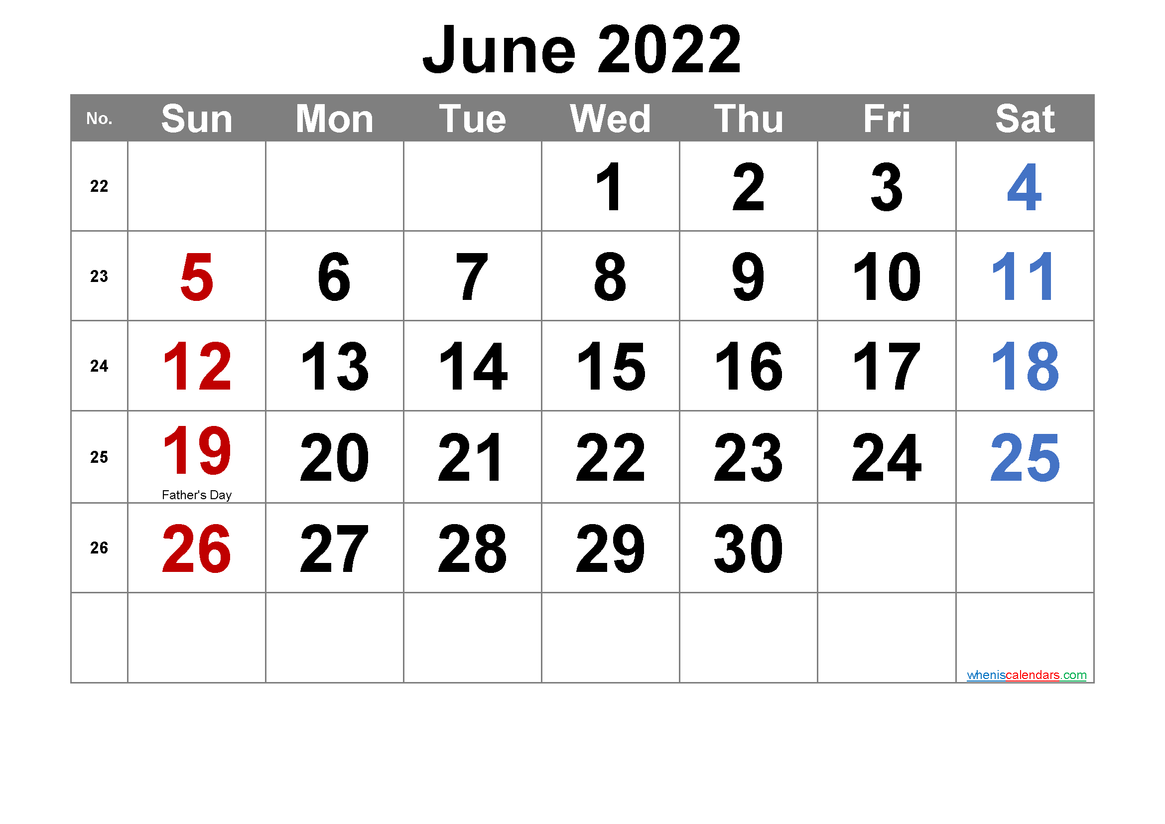 Collect June 2022 Football Calendar