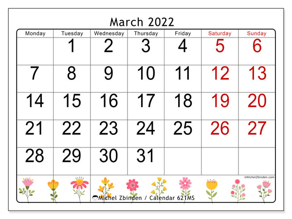 Collect March 13 2022 Calendar