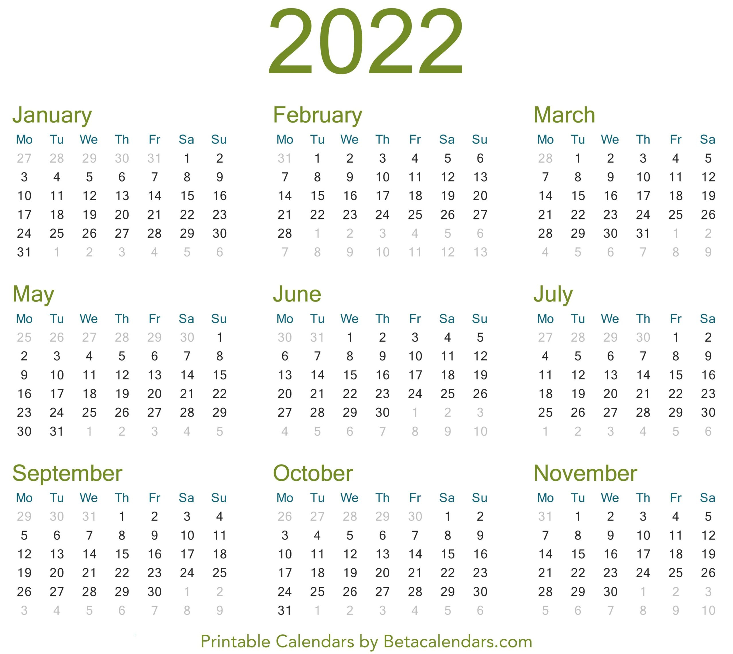 Collect March 2022 Calendar Australia