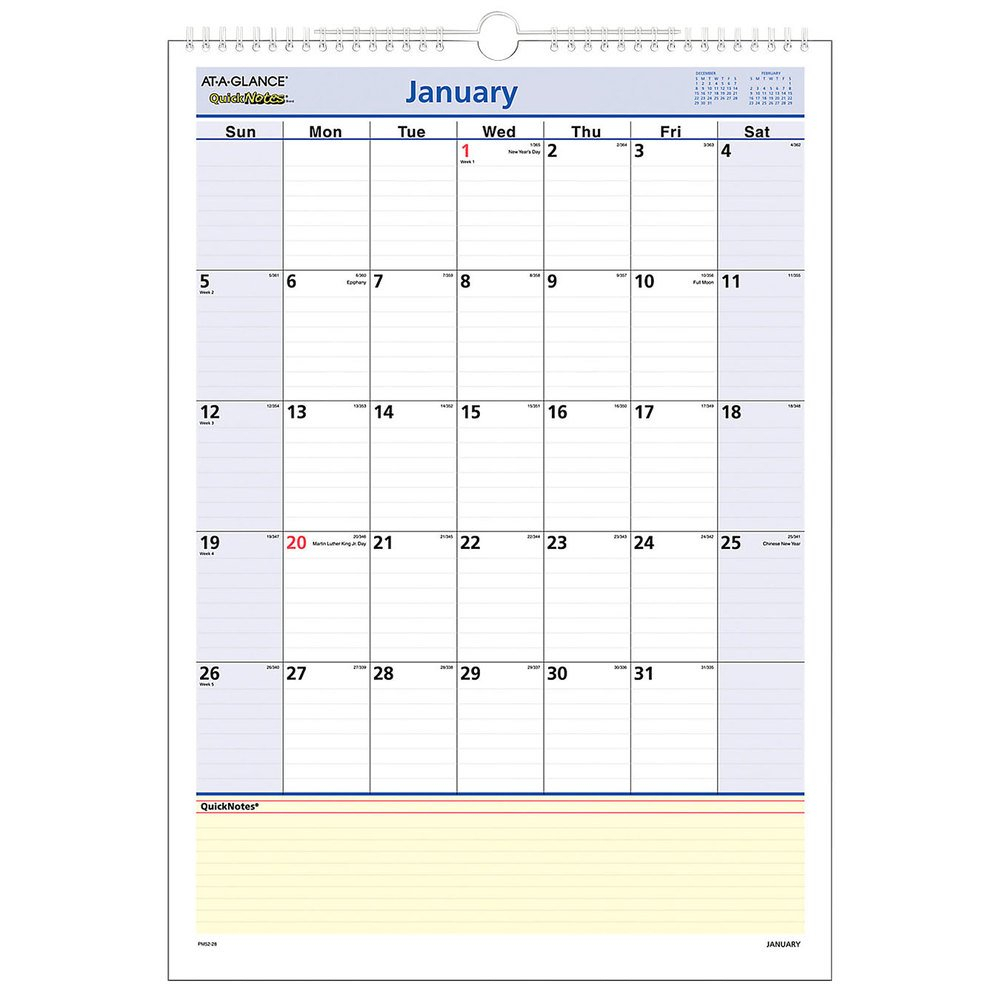 Collect Month At A Glance Calendar Free