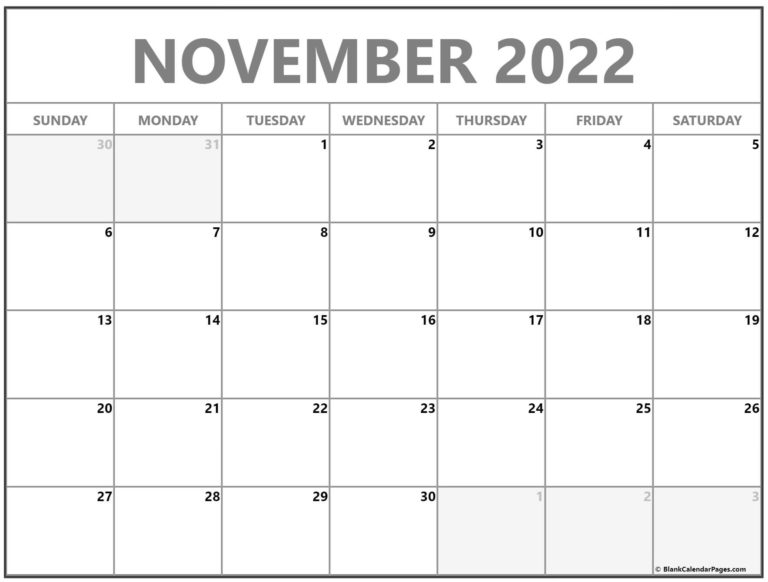 Collect Moon Calendar November 2022