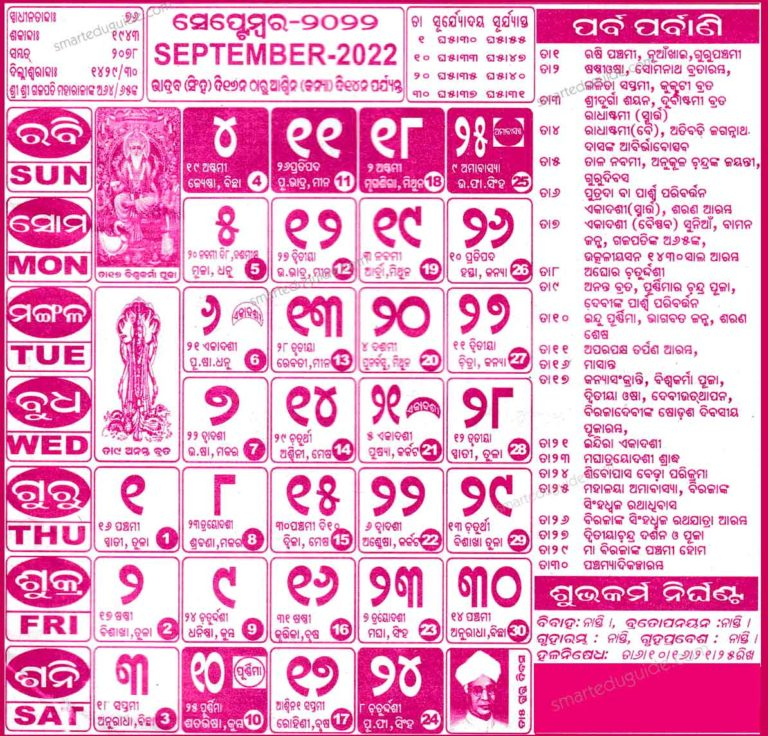 Collect Odia Calendar 2022 March Month