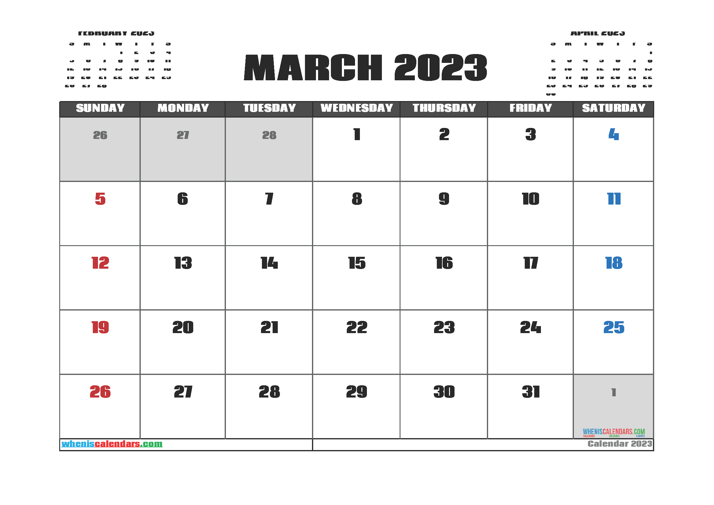 Collect Printable Calendar April 2022 To March 2023