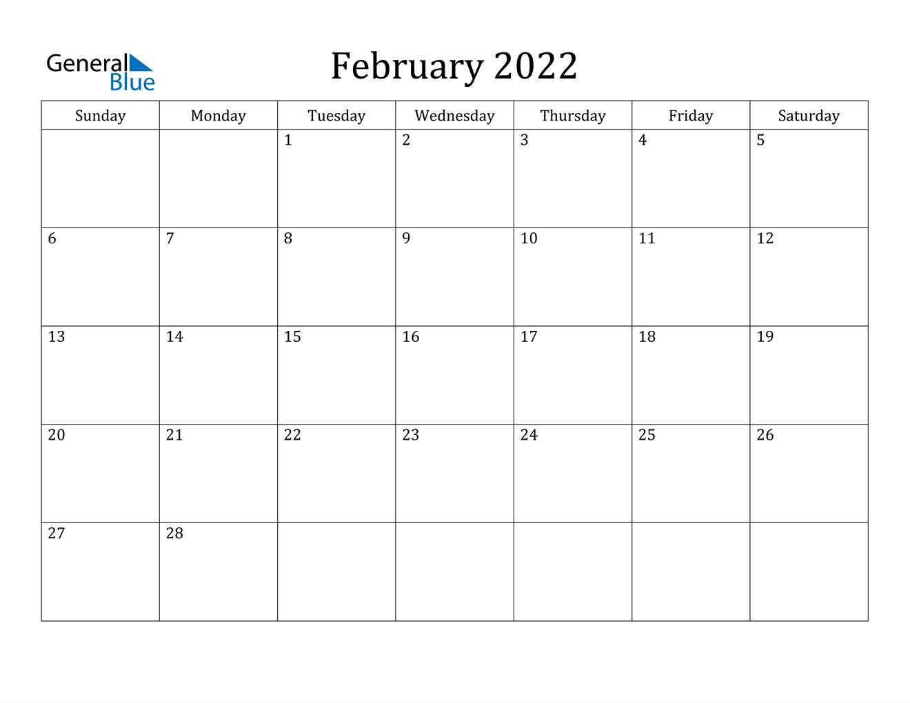 Collect Printable Calendar For February 2022