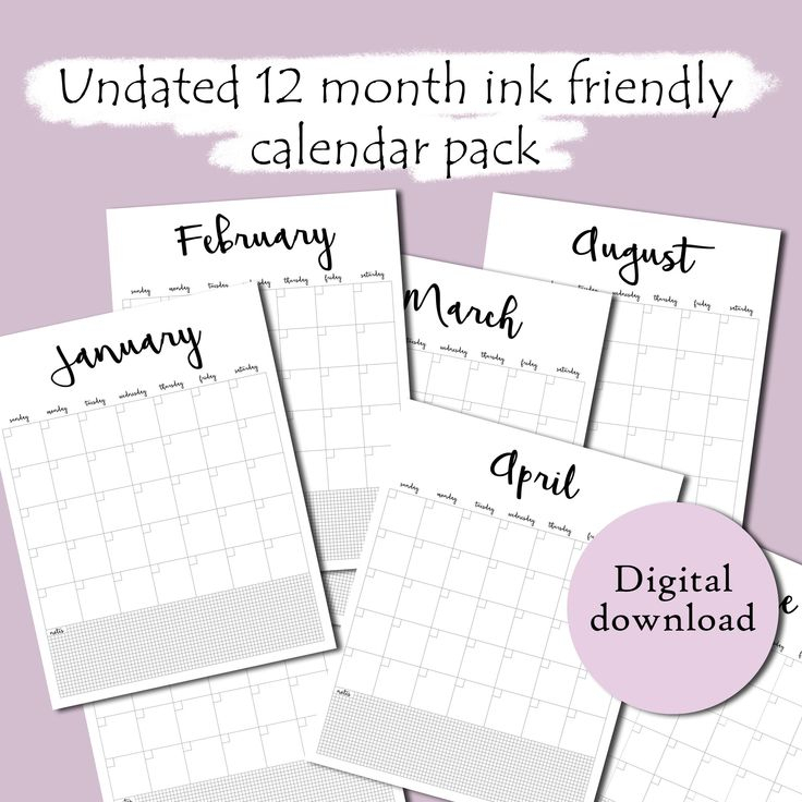 Collect Printable Month At A Glance Calendar