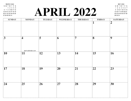 Collect Prokerala Calendar 2022 April