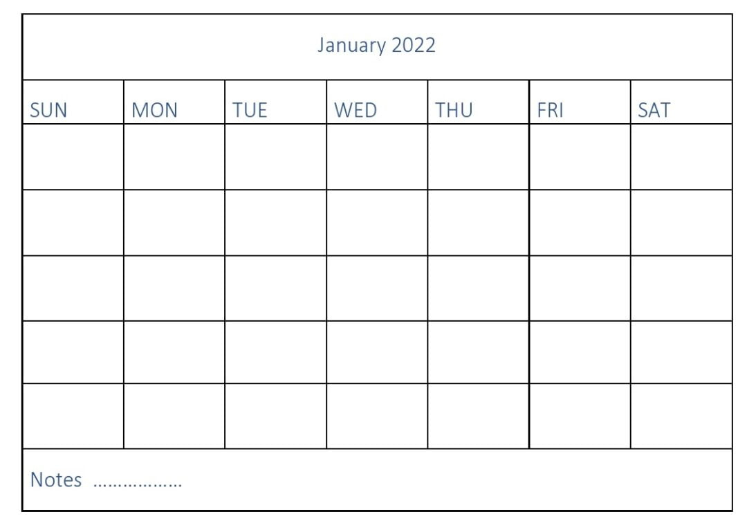 Collect Show Calendar For January 2022