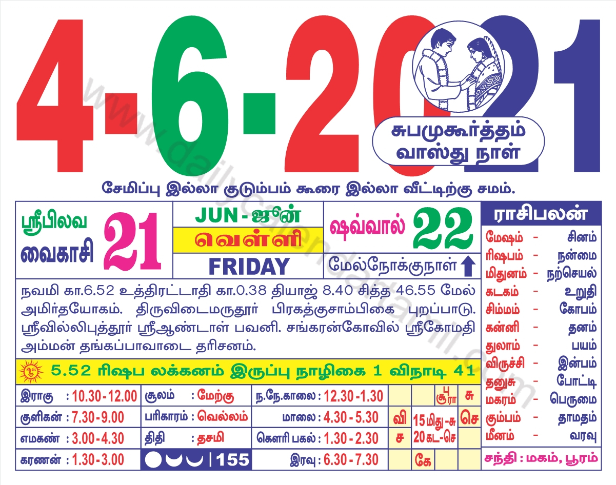 Collect Tamil Daily Sheet Calendar 2022 February