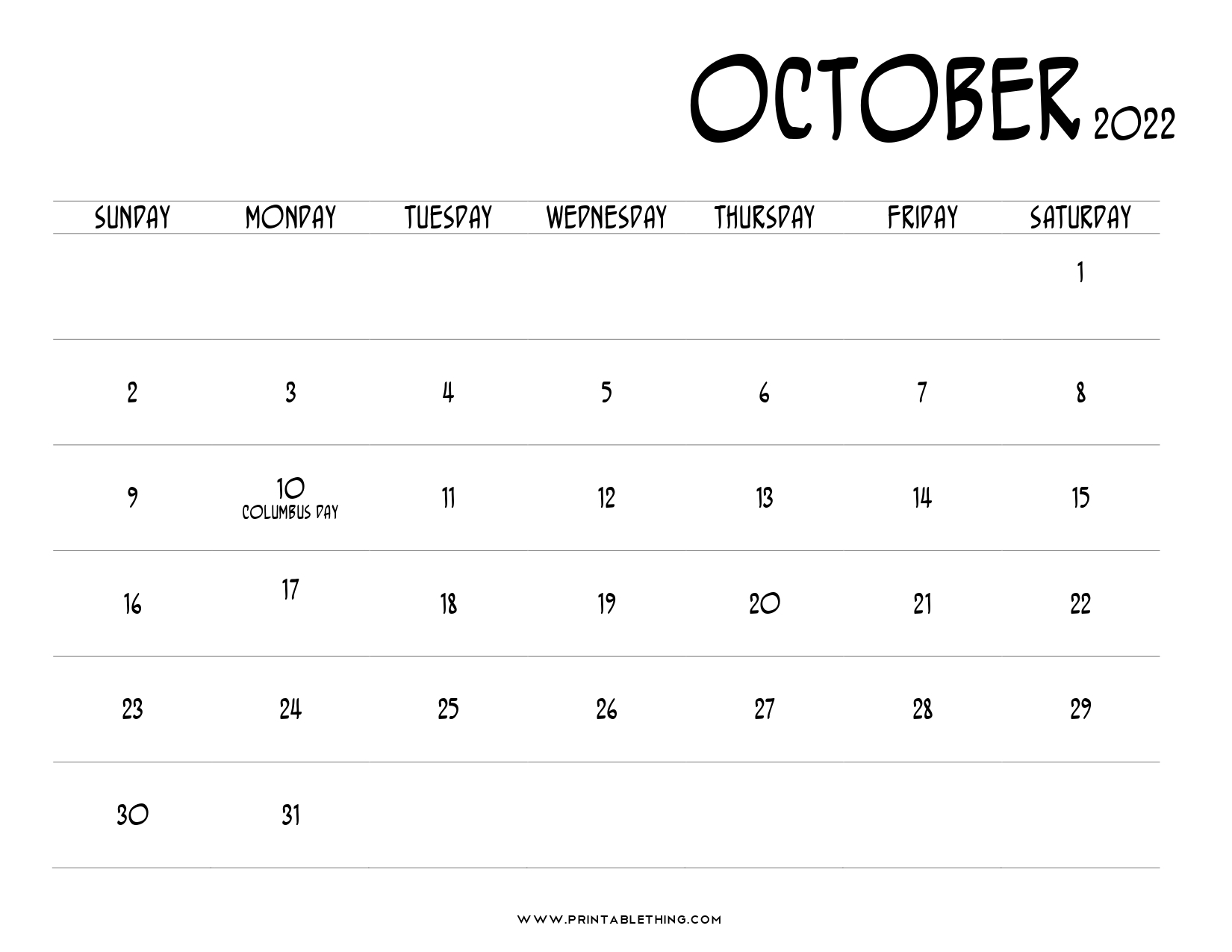 Get 2022 Ka October Ka Calendar