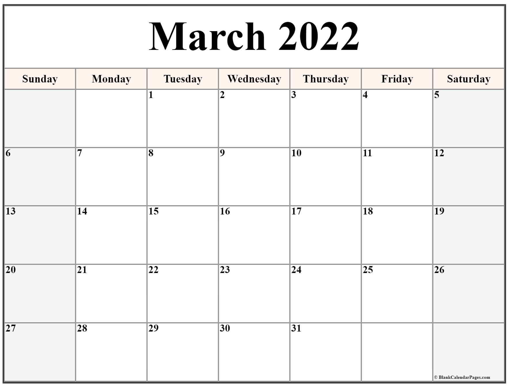 Get 2022 March Calendar Sri Lanka