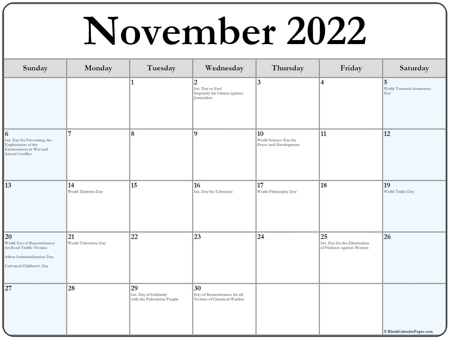 Get 365 Calendar November 2022