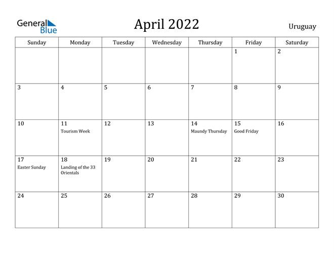 Get April 2022 Calendar Festival