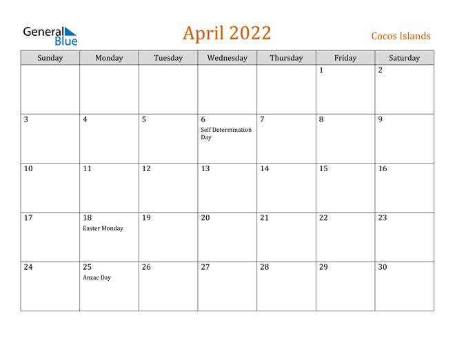 Get April 2022 Calendar With Us Holidays