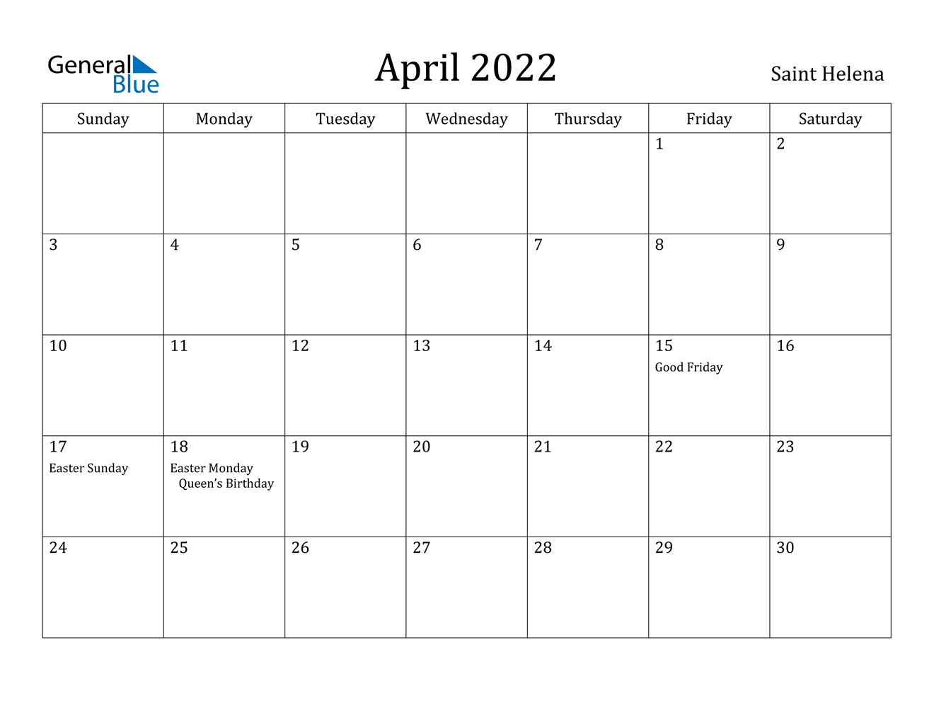 Get April 2022 Calendar With Us Holidays