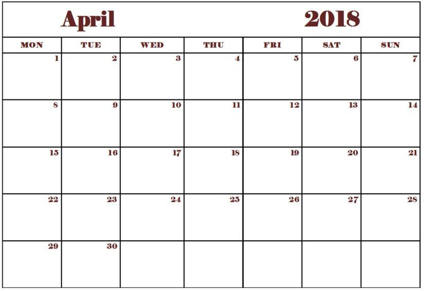 Get April 2022 Printable Calendar Wiki