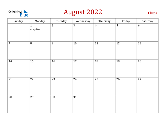 Get August 2022 Holiday Calendar