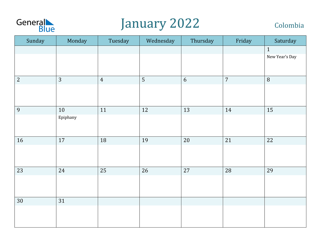 Get Calendar 2022 January Month